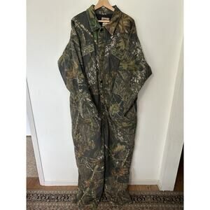 FieldStaff Camouflage Insulated Coverall Sz XL Heavy Hunting Mossy Oak Break Up